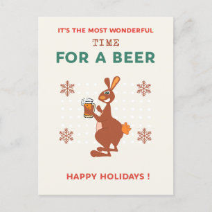 Australische Weihnachtspostkarten Funny Kangaroo P Postkarte