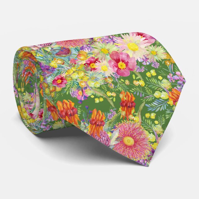 Australische Wildblumen Krawatte (Gerollt)