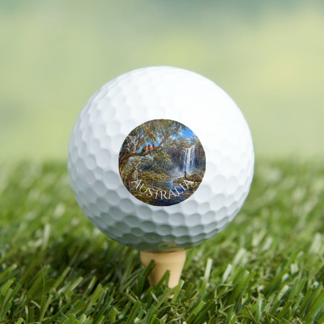 Australische Wildtiere & Wasserfall Emus Golfball (Insitu T-Shirt)