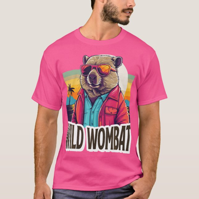 Australische Wombat Funny Marsupial Wombats T-Shirt (Vorderseite)