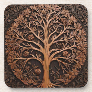 Australische Woodlands: 3D Warah Baum Holz Druck, Getränkeuntersetzer