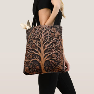 Australische Woodlands: 3D Warah Baum Holz Druck, Tasche