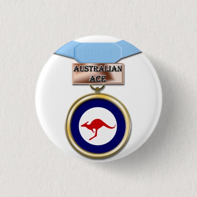 Australischer Asmedaillenknopf Button (Vorderseite)