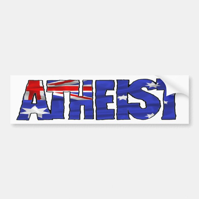 AUSTRALISCHER ATHEIST! AUTOAUFKLEBER (Vorne)