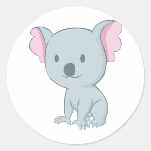 Australischer Baby-Koala-Bär Runder Aufkleber