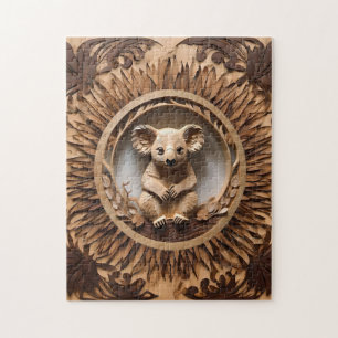 Australischer Baumhugger: Koala Bärenholz Print