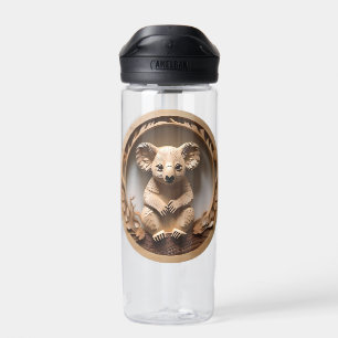 Australischer Baumhugger: Koala Bärenholz Print Trinkflasche