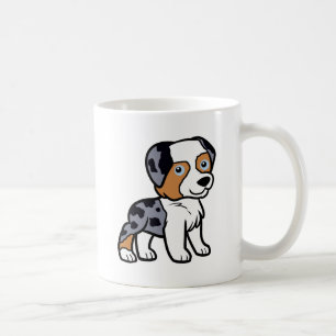australischer blauer merle Cartoon Kaffeetasse