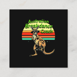 Australischer Breakdance Coach Hip Hop & Breakdanc Quadratische Visitenkarte