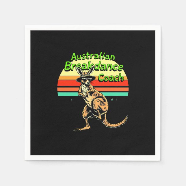 Australischer Breakdance Coach Hip Hop & Breakdanc Serviette (Vorderseite)