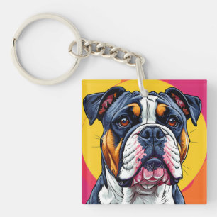 Australischer Bulldog Hund Schlüsselanhänger