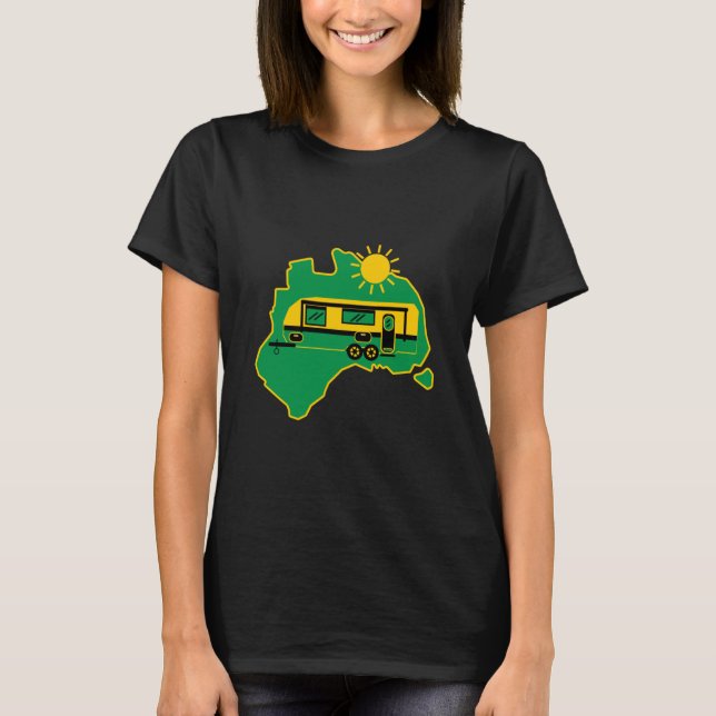 Australischer Caravan Camping T - Shirt (Vorderseite)