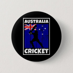 Australischer Cricket-Fan Flagge Australiens Crick Button