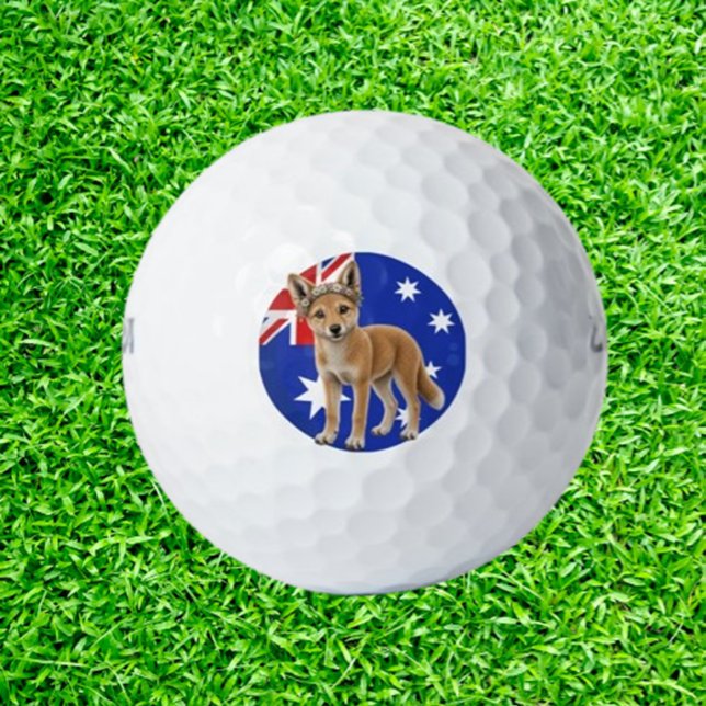 Australischer Dingo Golfball (Tee off with Aussie Dingo fun!)