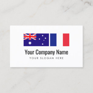 Australischer englisch-franzÃ¶sischer Übersetze Visitenkarte