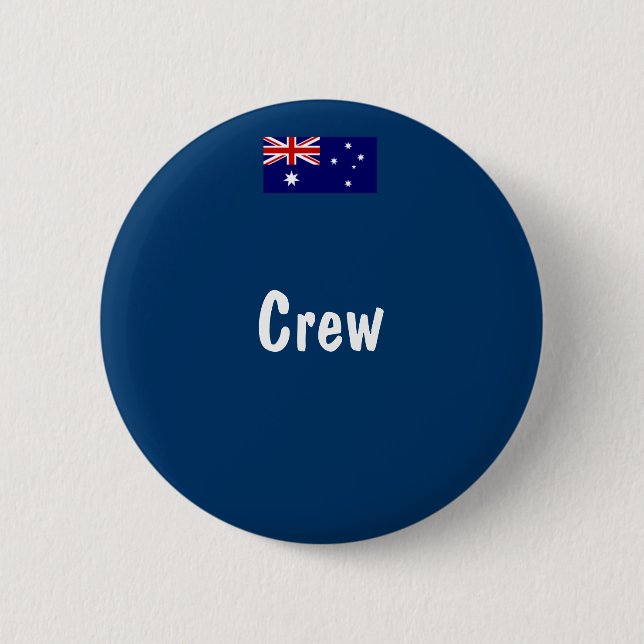 Australischer Flaggen-Crew-Button Button (Vorderseite)