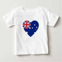 Australischer Flaggenstaat Herz T - Shirt