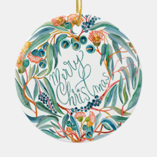 Australischer Frohe Weihnachten Kranz Keramik Ornament