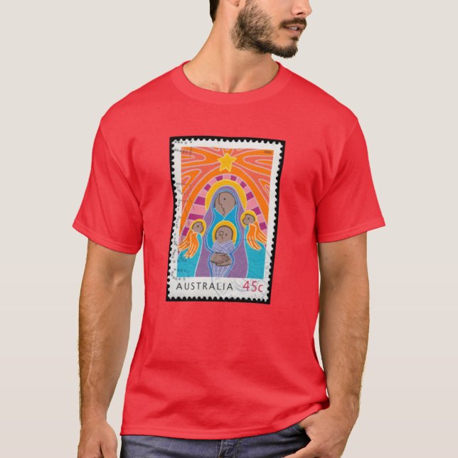 Australischer Geburtsstempel Tee Retro Vintage (Vorderseite)