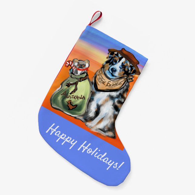 AUSTRALISCHER GESCHÄFT KLEINER WEIHNACHTSSTRUMPF (Vorderansicht (hängend))