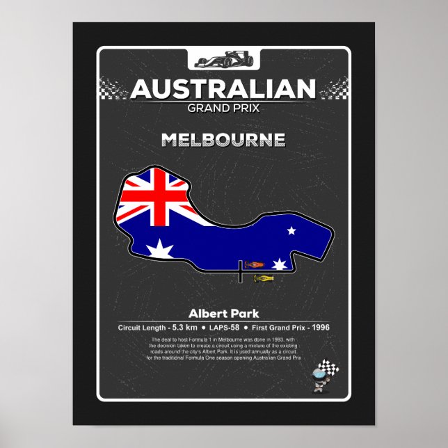 Australischer GP-Plakat Poster (Vorne)
