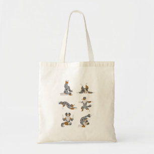 Australischer Hirte, der Yoga Tote Tasche macht