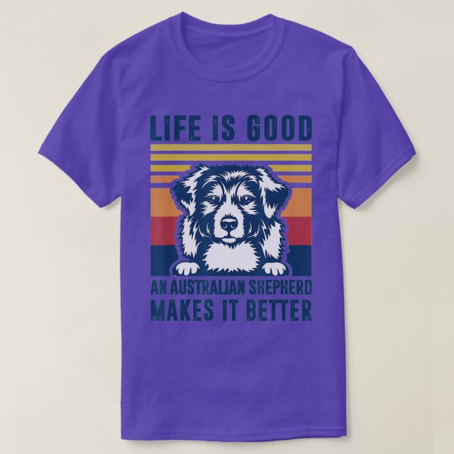 Australischer Hirte Dog Gifts Men Women Australian T-Shirt (Design vorne)