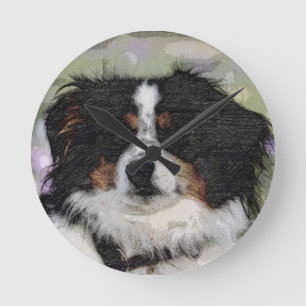 Australischer Hirte, Natur, Hund Runde Wanduhr
