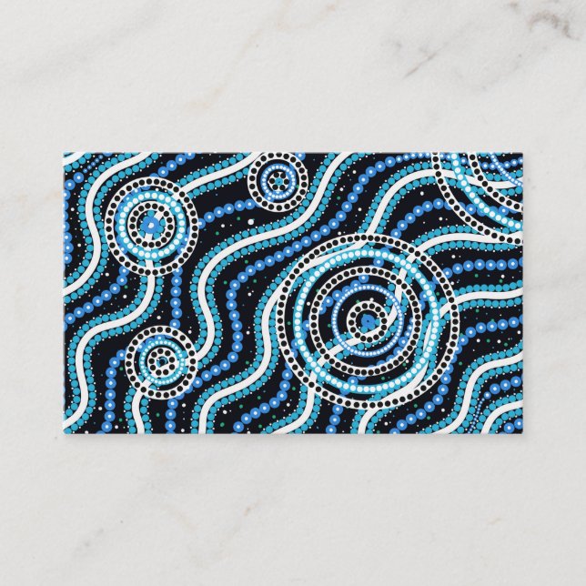 Australischer indigener Digital-Designer Art, Wate Visitenkarte (Vorderseite)