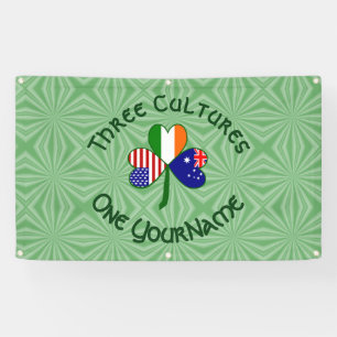 Australischer Irischer Amerikanischer Shamrock Per Banner