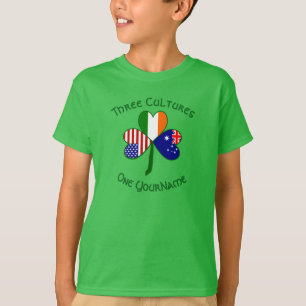Australischer Irischer Amerikanischer Shamrock Per T-Shirt