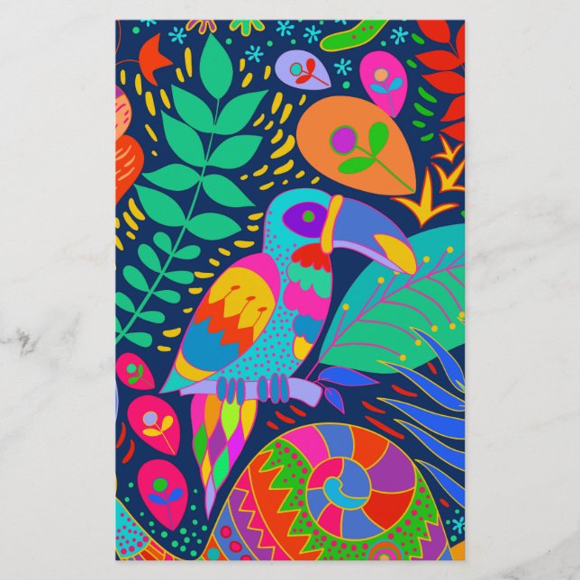 Australischer Jungle Parrot Kangaroo Koala Briefpapier (Vorderseite)