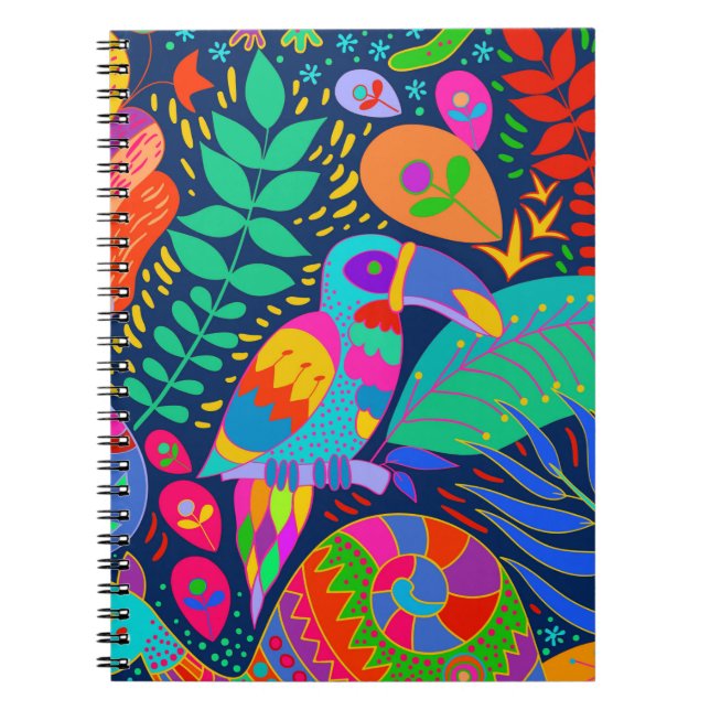 Australischer Jungle Parrot Kangaroo Koala Notizblock (Vorderseite)