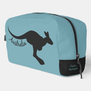 Australischer Kangaroo Individuelle Name & Color Waschbeutel