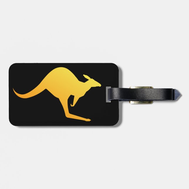 Australischer Känguru Bild-Gepäckanhänger Gepäckanhänger (Rückseite horizontal)