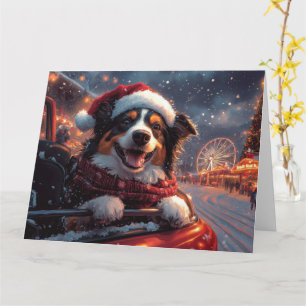 Australischer Kelpie-Hund Achterbahn Weihnachten Karte