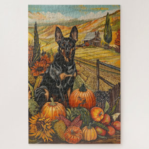 Australischer Kelpie-Hund Herbsternte Erntedankfes