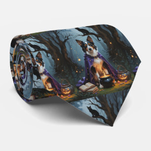 Australischer Kelpie-Hund - Whimsical Halloween-Ma Krawatte
