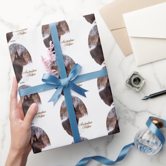 Australischer Kelpie Weihnachtsfeiertag Geschenkpapier (Schenken)