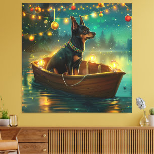 Australischer Kelpie Weihnachtsfestreise Leinwanddruck