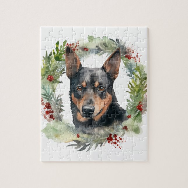 Australischer Kelpie Weihnachtswreath (Vertikal)