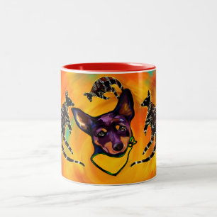 AUSTRALISCHER KELPIE ZWEIFARBIGE TASSE