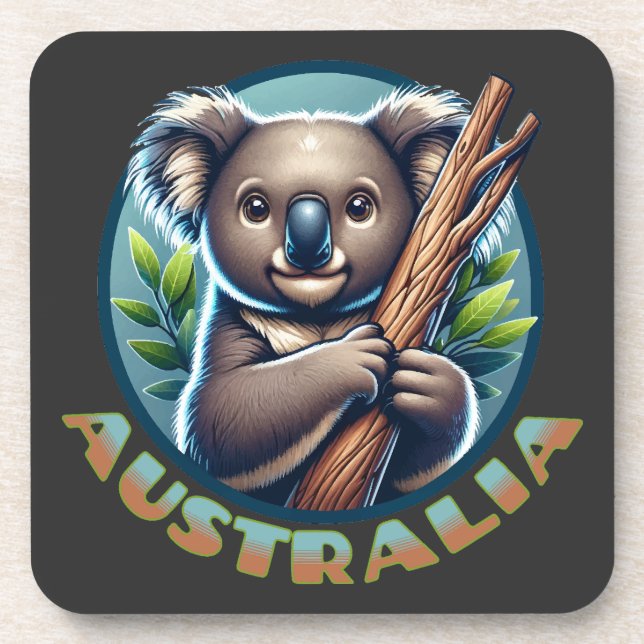 Australischer Koala-Bär Getränkeuntersetzer (Vorderseite)