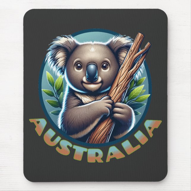 Australischer Koala-Bär Mousepad (Vorne)