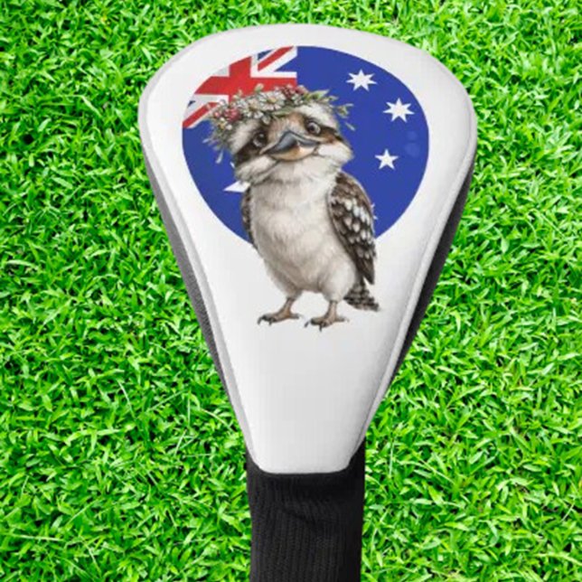 Australischer Kookaburra    Golf Headcover ( The Aussie Kookaburra Golf Head Cover turns your bag into a statement piece )
