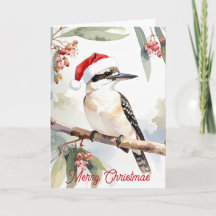 Australischer Kookaburra Santa Hut Frohe Weihnacht