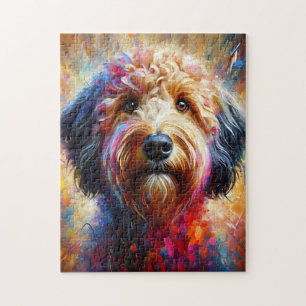 Australischer Labradoodle Hund Acryl Druck