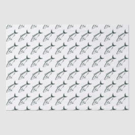 Australischer Lachs in Racing Green und White Seidenpapier