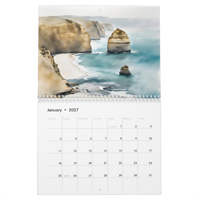 Australischer Landschaftskalender 2025 Kalender (Jan 2027)