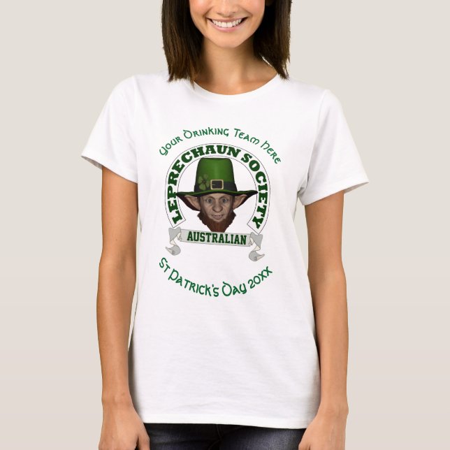 Australischer Leprechaun-Brauch St Patrick's Day T-Shirt (Vorderseite)